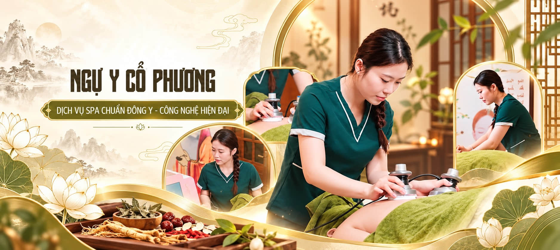 ngự y cổ phương spa dưỡng sinh chuẩn đông y, công nghệ hiện đại